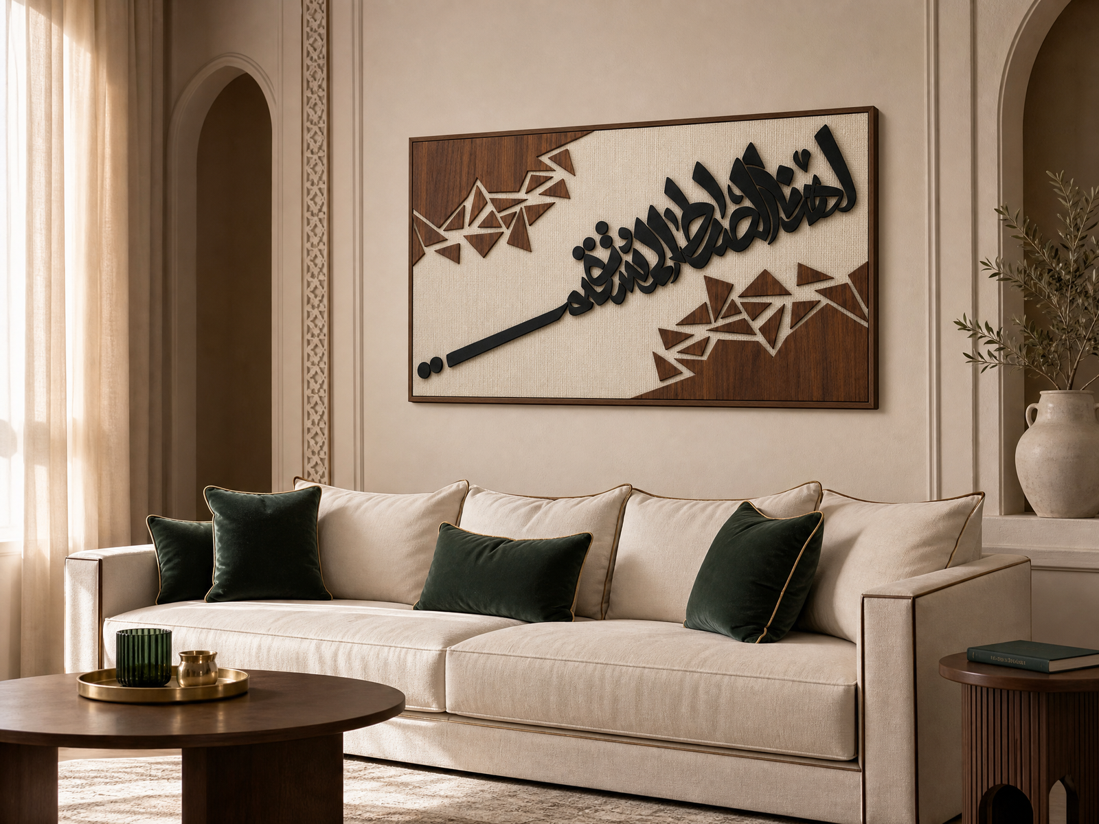 نفس الصالون بعد تركيب تابلو Noraliza
